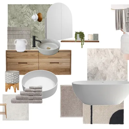 Neutral bathroom Interior Design Mood Board by Bower Street Studio on Style Sourcebook