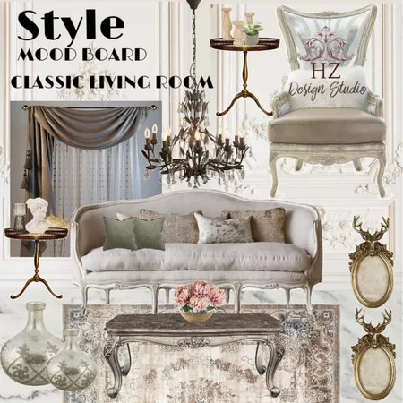 classic living room Interior Design Mood Board by Huda shaban on Style Sourcebook
