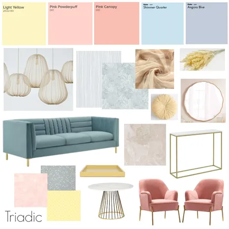 Triadic Moodboard Interior Design Mood Board by kt! on Style Sourcebook
