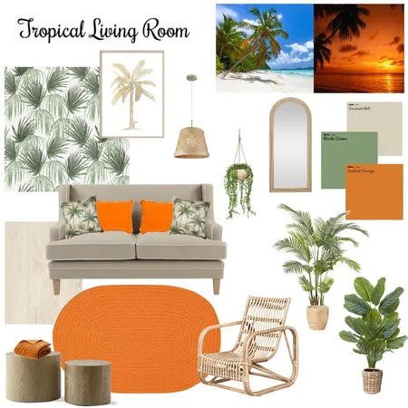 Tropical Living Room Interior Design Mood Board by alexarobinson on Style Sourcebook