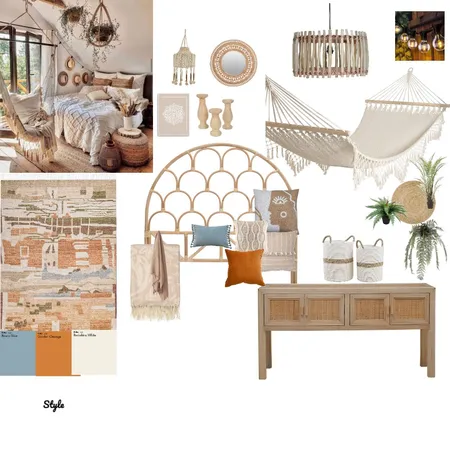 Boho Bedroom Interior Design Mood Board by traceycmd on Style Sourcebook