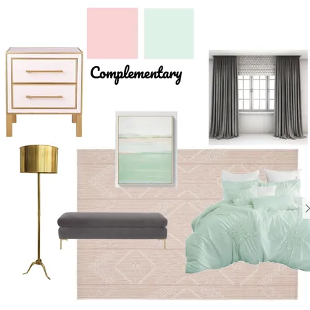 Mint Green and Pink Complementary Color Scheme Interior Design Mood Board by carriemariemorgan on Style Sourcebook