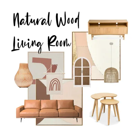 Natural Wood Living Room Interior Design Mood Board by Nayla Dyandra on Style Sourcebook