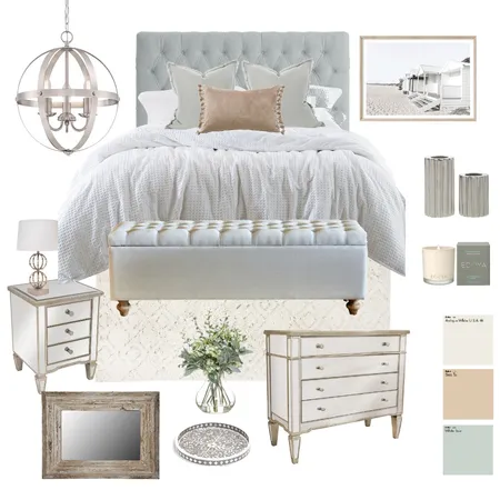 Coastal Master Bedroom Interior Design Mood Board by Interior Revamps on Style Sourcebook
