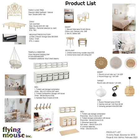 Aryana- Product List Interior Design Mood Board by Flyingmouse inc on Style Sourcebook