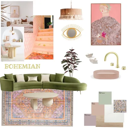 Bohemian Casa Interior Design Mood Board by Home & Hutch Interiors on Style Sourcebook