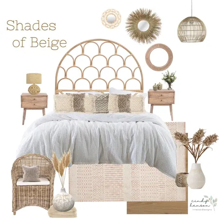 Shades of Beige Bedroom Interior Design Mood Board by Cindy Henson Interior Designs on Style Sourcebook