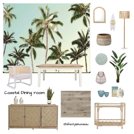 Coastal Dining room Interior Design Mood Board by Styled By Leigh on Style Sourcebook