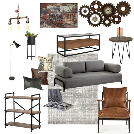 Industrial Grey&Brown Interior Design Mood Board by Bulin on Style Sourcebook