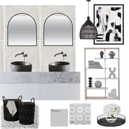 grey bathroom Interior Design Mood Board by thepalmeffect on Style Sourcebook