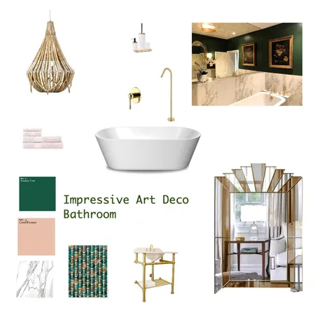 Impressive Art Deco Bathroom Interior Design Mood Board by Vladyslav Mychevskyi on Style Sourcebook