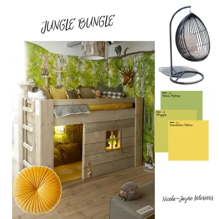 Jungle inspired bedroom Interior Design Mood Board by nicola harvey on Style Sourcebook
