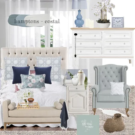 Client moodboard - costal hamptons bedroom Interior Design Mood Board by dunscombedesigns on Style Sourcebook