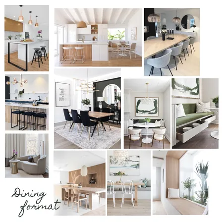 Ramona dining format options Interior Design Mood Board by Little Design Studio on Style Sourcebook