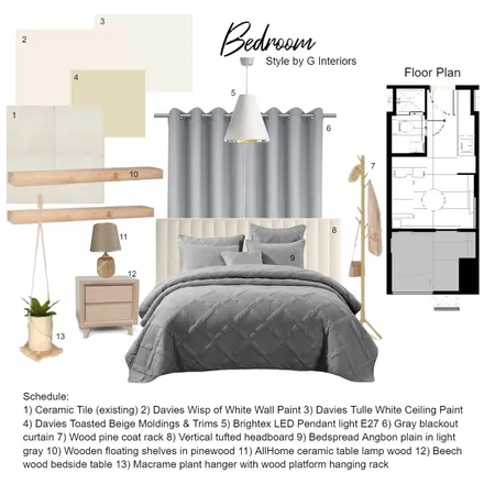 Grass Residences Bedroom Sample Board Interior Design Mood Board by Gia123 on Style Sourcebook