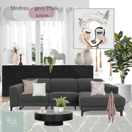 client moodboard - modern - pink tones Interior Design Mood Board by dunscombedesigns on Style Sourcebook