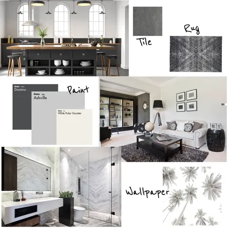 Achromatic Interior Design Mood Board by Airlie Dayz Interiors + Design on Style Sourcebook