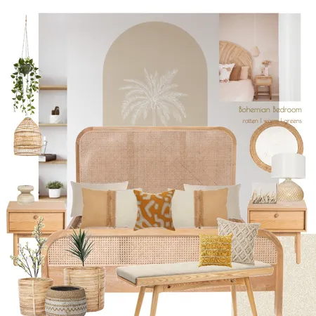 Bohemian Bedroom Interior Design Mood Board by Asmita on Style Sourcebook
