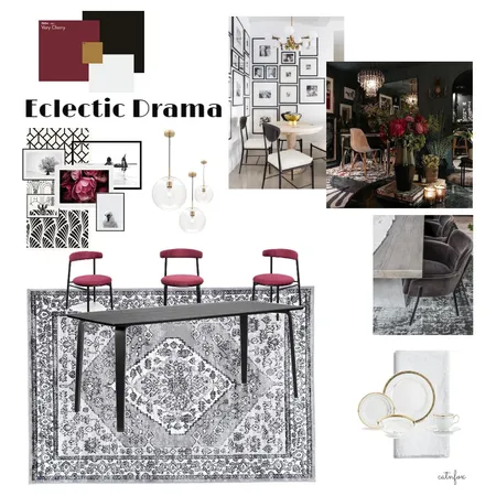 Eclectic Drama Interior Design Mood Board by catnfox on Style Sourcebook