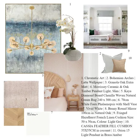 pink bedroom Interior Design Mood Board by thungon on Style Sourcebook