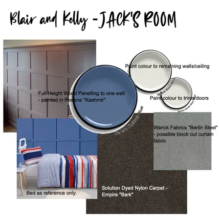 Blair & Kelly - Jacks Room Interior Design Mood Board by fleurwalker on Style Sourcebook