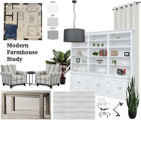 modern farmhouse study Interior Design Mood Board by mambro on Style Sourcebook