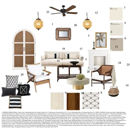 COASTAL LOUNGE Interior Design Mood Board by Caley Ashpole on Style Sourcebook