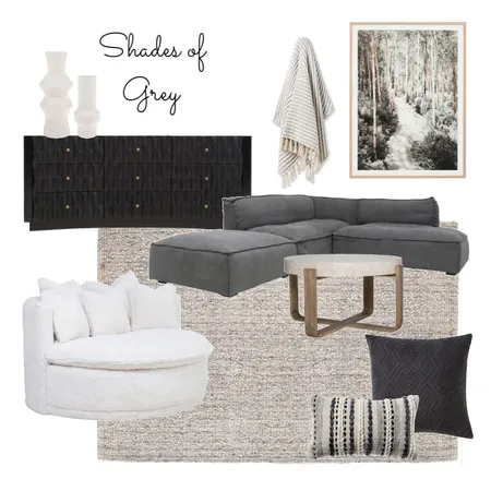 Shades of Grey Interior Design Mood Board by kendraklucs on Style Sourcebook
