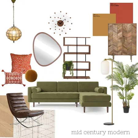 Mid century modern Interior Design Mood Board by brittdrant on Style Sourcebook