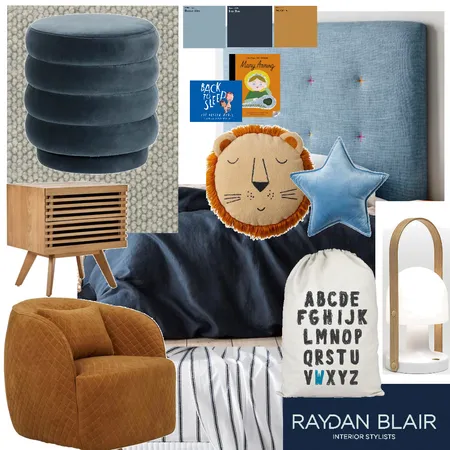 Boys Bedroom blue Interior Design Mood Board by RAYDAN BLAIR on Style Sourcebook