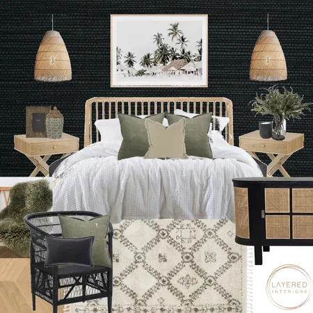 Textured Sage Bedroom Interior Design Mood Board by Layered Interiors on Style Sourcebook