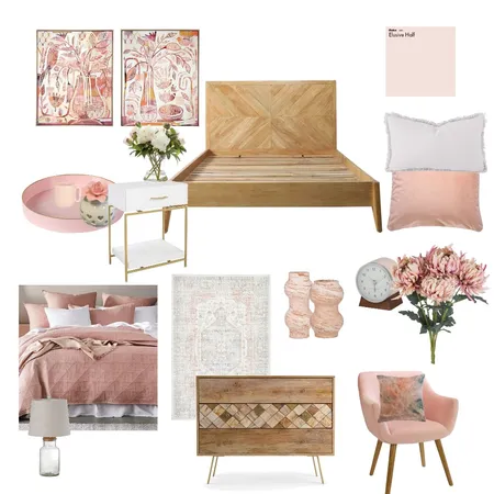pink peach Interior Design Mood Board by Beautiful Rooms By Me on Style Sourcebook