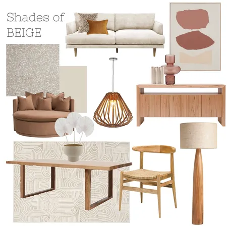 Shades of Beige Interior Design Mood Board by The Ginger Stylist on Style Sourcebook
