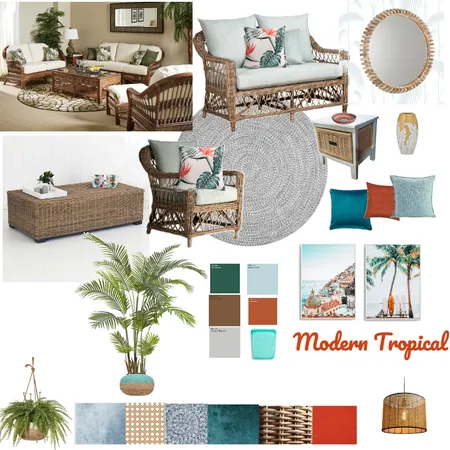 Tropical modern Interior Design Mood Board by kusum on Style Sourcebook