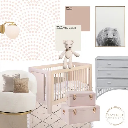 Peach Nursery Interior Design Mood Board by Layered Interiors on Style Sourcebook