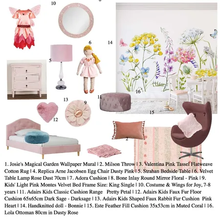 Pink and peach child room Interior Design Mood Board by tash161820 on Style Sourcebook