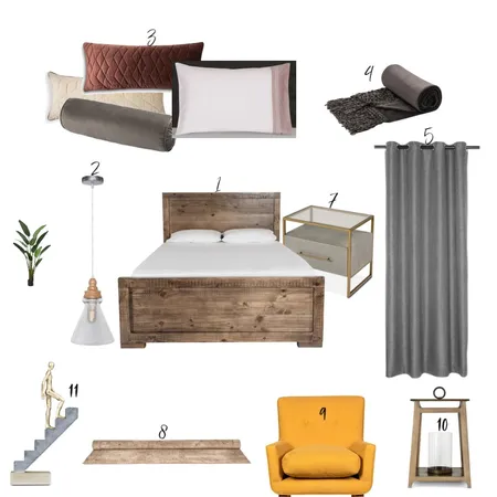 Bedroom sample board Interior Design Mood Board by david ndishe on Style Sourcebook