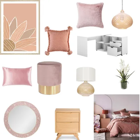 Pinky bedroom Interior Design Mood Board by autumn.moon on Style Sourcebook