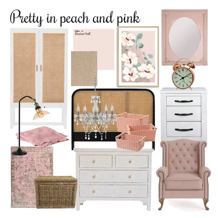 Pretty in peach and pink Interior Design Mood Board by L-A on Style Sourcebook