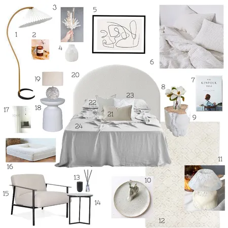 Moody scandi master bedroom Interior Design Mood Board by Olive House Designs on Style Sourcebook