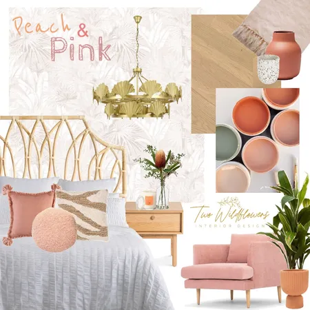 Peach and Pink Interior Design Mood Board by Two Wildflowers on Style Sourcebook