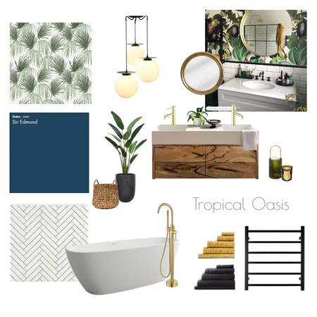 Tropical Bathroom Interior Design Mood Board by Nike_Zama on Style Sourcebook