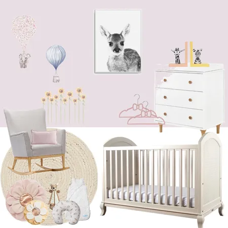 baby girl nursery room Interior Design Mood Board by Fleur Design on Style Sourcebook