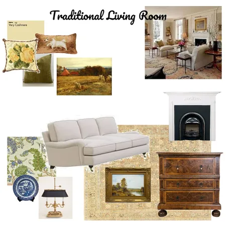 Traditional Living Room Interior Design Mood Board by Dana Nachshon on Style Sourcebook