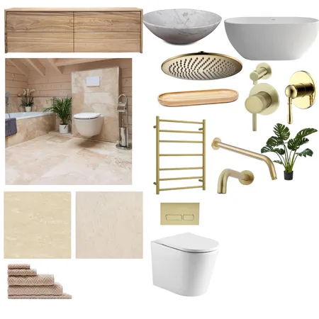Natural Bathroom Interior Design Mood Board by leila gobin on Style Sourcebook