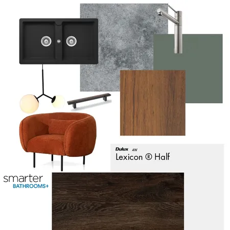 Edgy Masculine Kitchen Interior Design Mood Board by smarter BATHROOMS + on Style Sourcebook