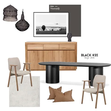 Andromeda Dining Room Interior Design Mood Board by Black Koi Design Studio on Style Sourcebook