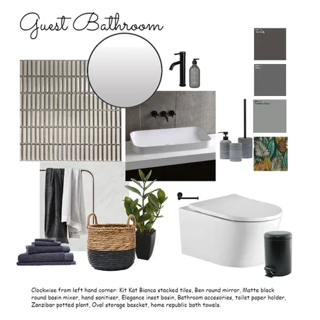 module 9: guest bathroom Interior Design Mood Board by holtzies on Style Sourcebook