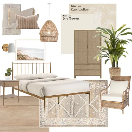 Neutral Coastal Bedroom Interior Design Mood Board by LJ Studios on Style Sourcebook