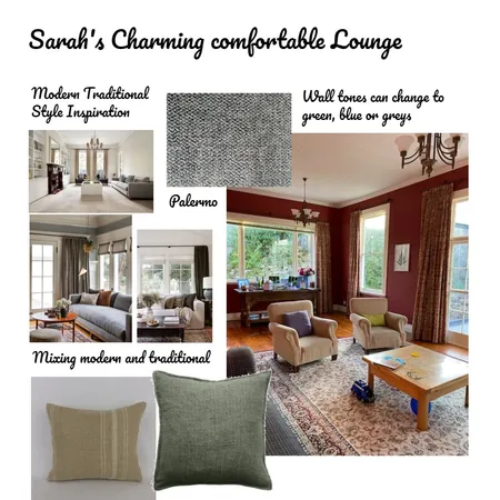 Sarah's charming comfortable lounge room Interior Design Mood Board by AndreaMoore on Style Sourcebook